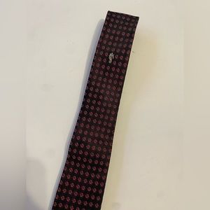 Vintage Wembley Tie Black Brown Pink Pattern